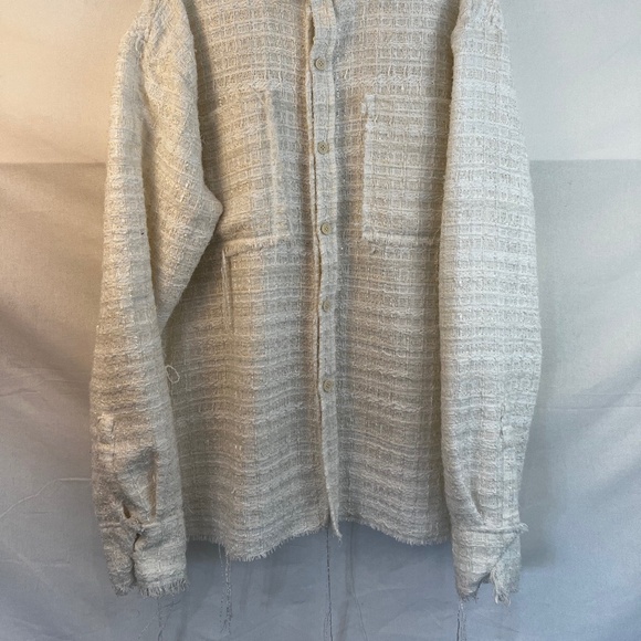 MNML Clothing - EUC Oversized XXL White Tweed Flannel - Faith Connexion/Balmain! - Picture 7 of 16